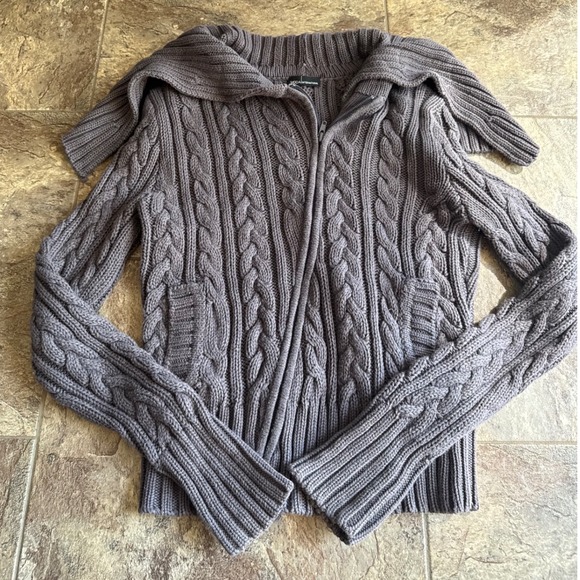 Y2k Moda International Heavy Cable Knit Cardigan Sweater EUC HTF - Picture 1 of 7